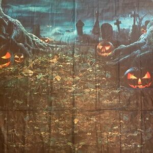 Halloween Pumpkin Backdrop Halloween Wall Tapestry NWOT‎ 57w X 82h